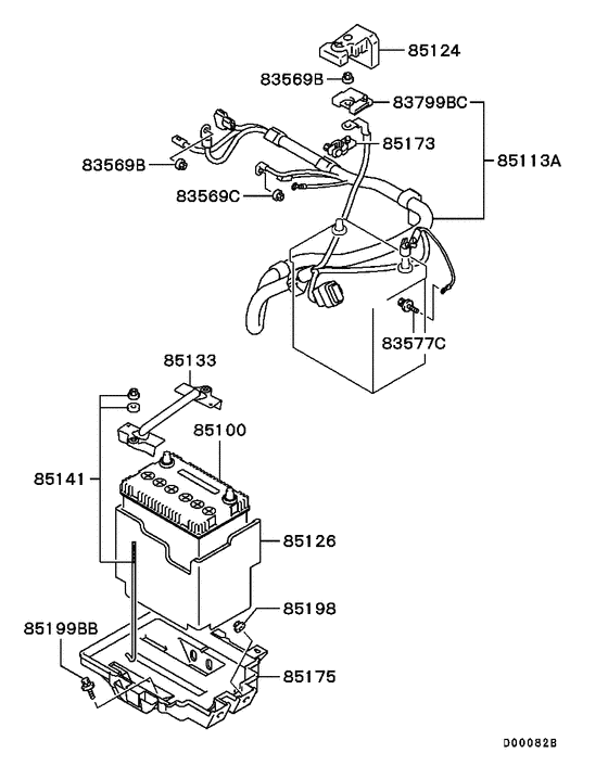 Battery cable & bracket