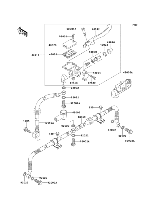 Front master cylinder