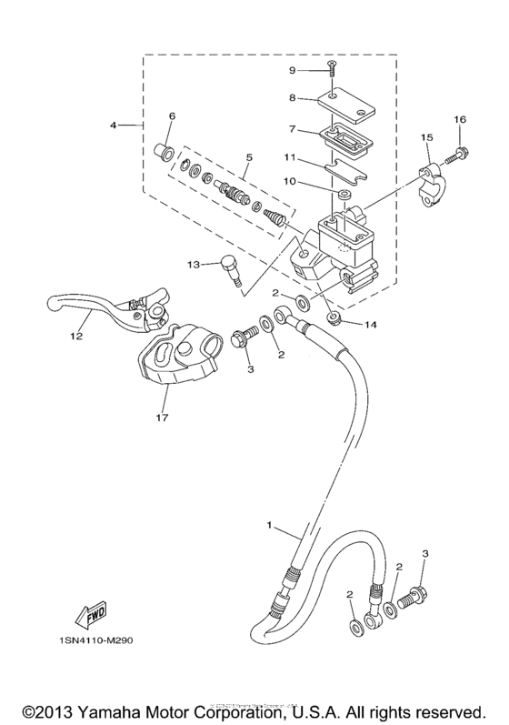 Front master cylinder