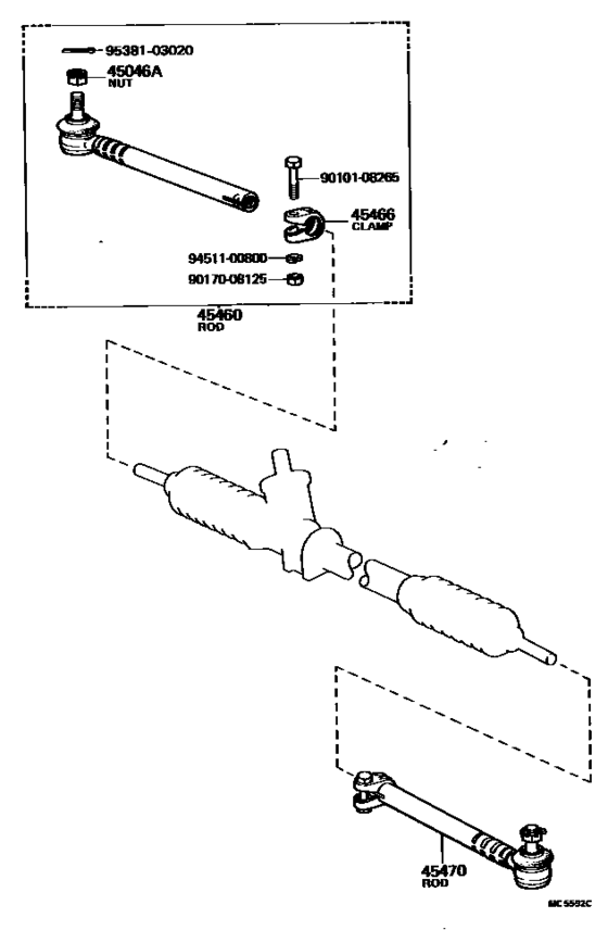 Front Steering Gear & Link
