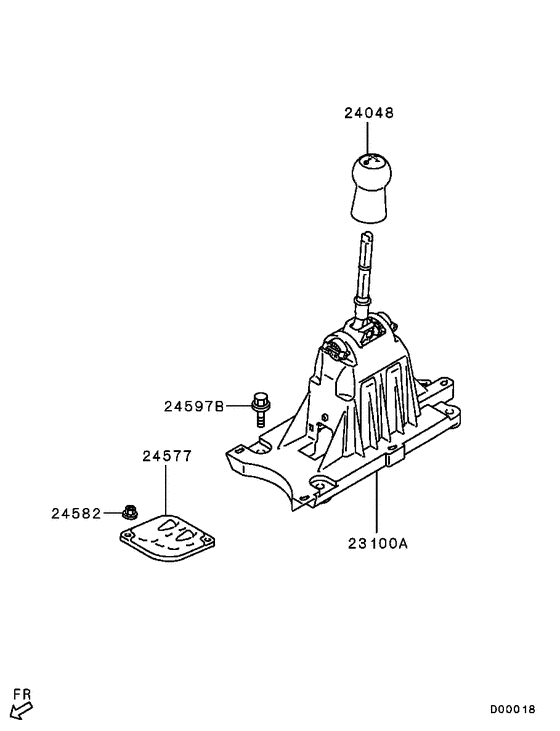 M/t floor shift linkage