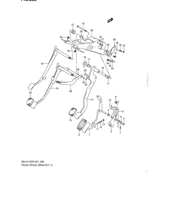 Pedal and pedal bracket