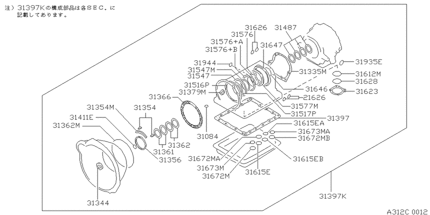Gasket & seal kit (automatic)