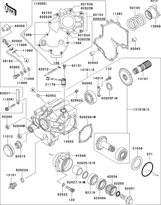 Front bevel gear(1/3)