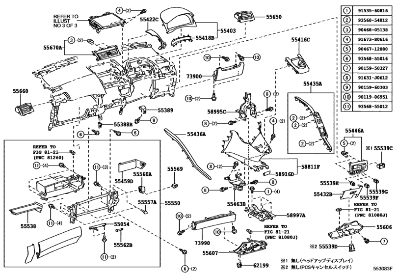 Instrument Panel & Glove Compartment