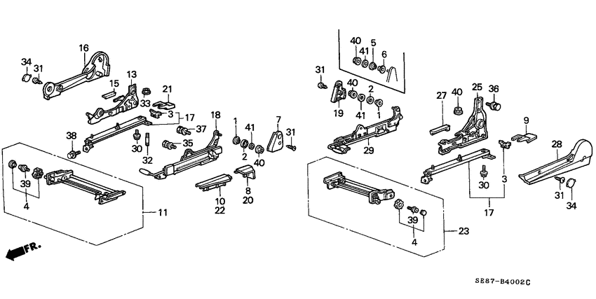 Front seat components