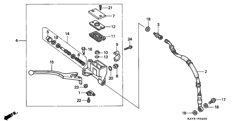 Fr. brake master cylinder