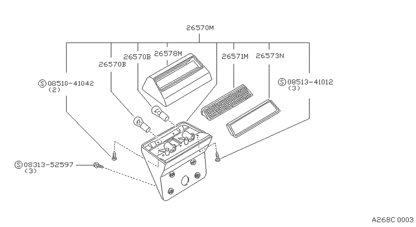 High mounting stop lamp