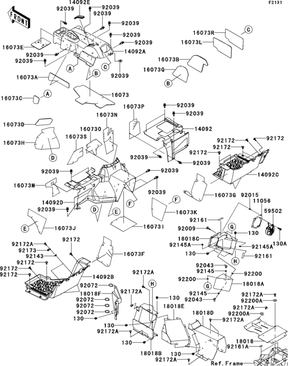 Frame fittings(1/2)(rear)