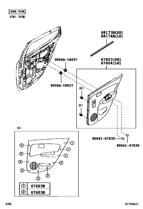 Rear Door Panel & Glass