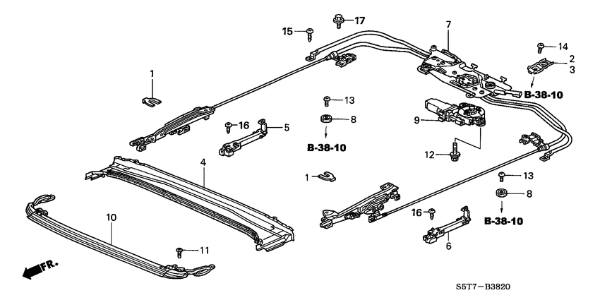 Roof slide components