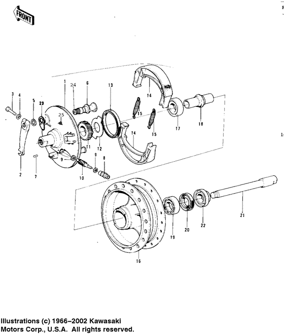 Front hub/brake