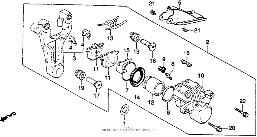 Rear brake caliper 80-81
