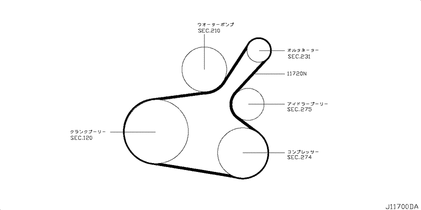 Fan,compressor & power steering belt