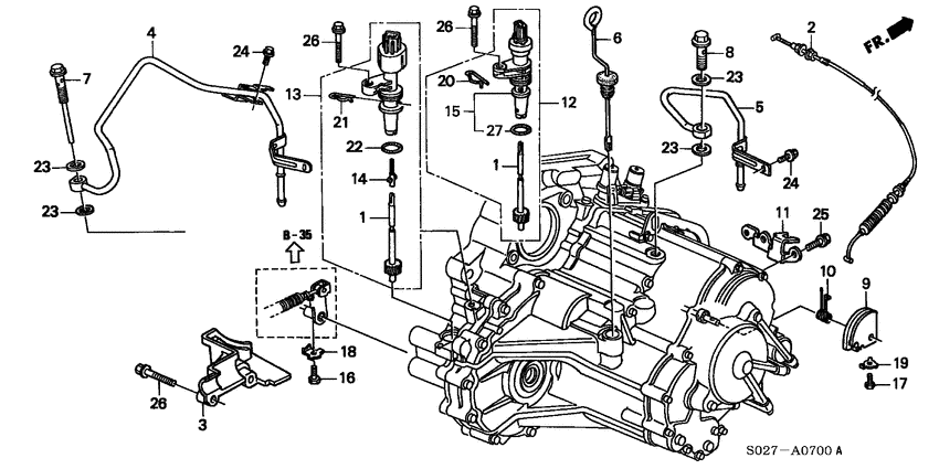 Atf pipe/speed sensor