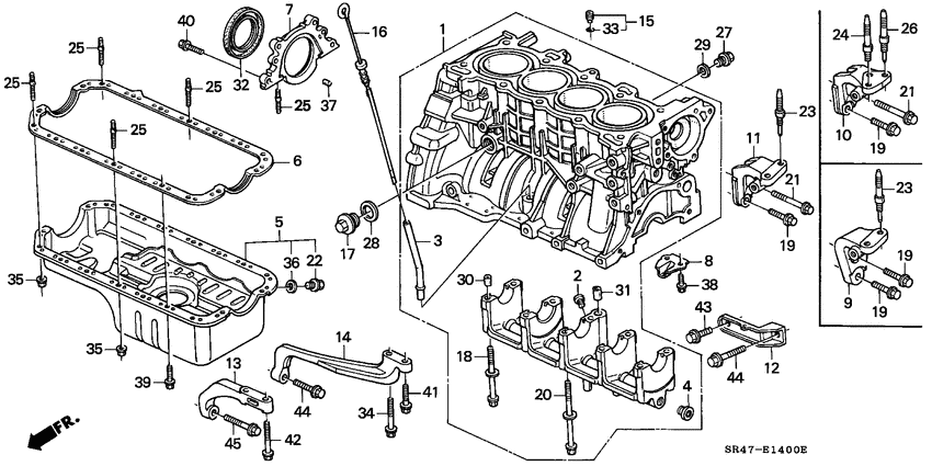 Cylinder block/oil pan