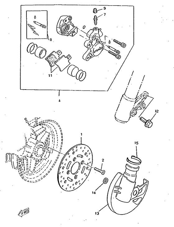 Front brake. caliper