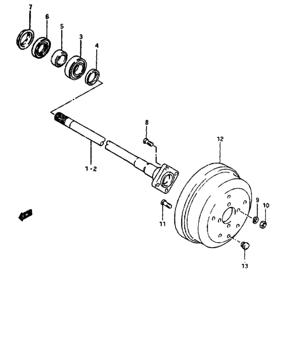 Rear axle