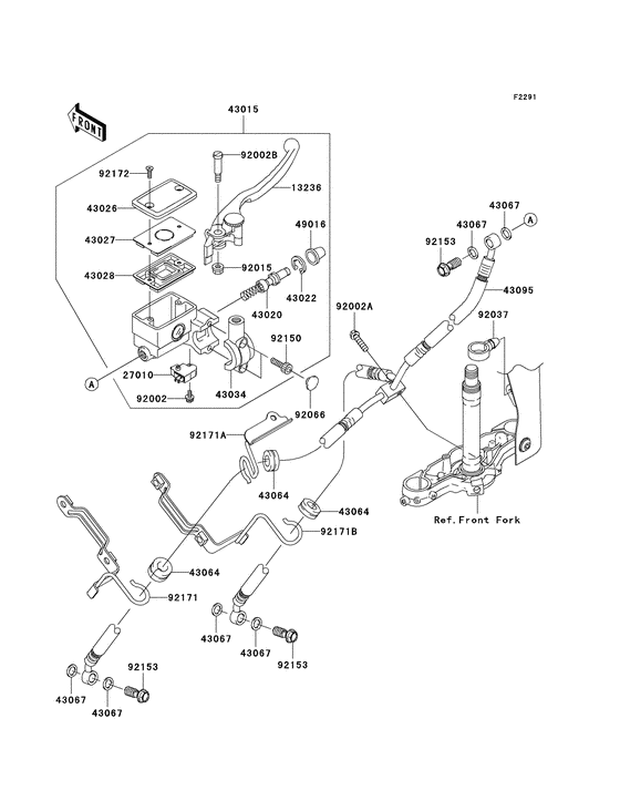Front master cylinder