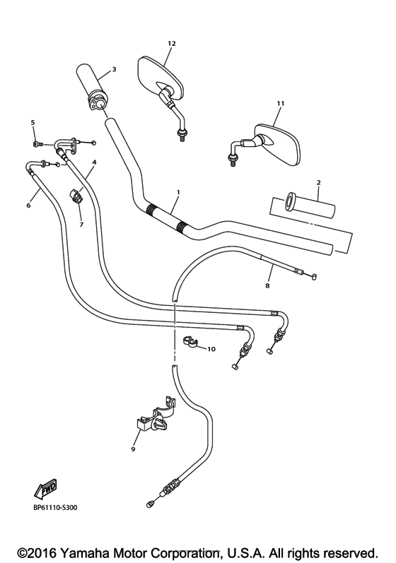 Steering handle & cable