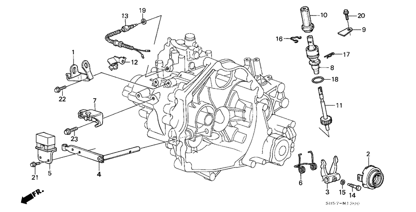 Clutch release/ speedometer gear
