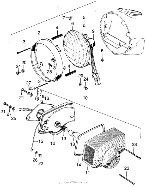 Headlight + tailight