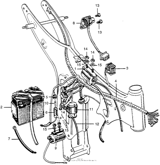 Ca175 wire harness + battery