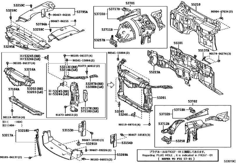 Front Fender Apron & Dash Panel
