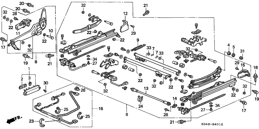 Front seat components