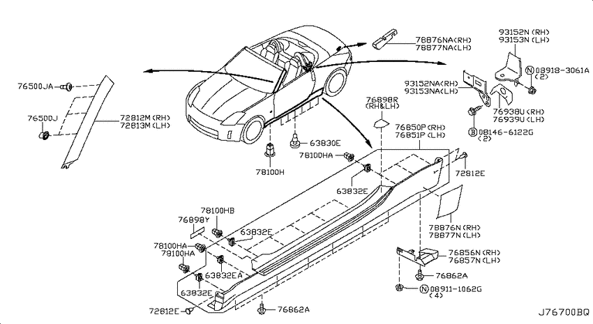 Body side fitting