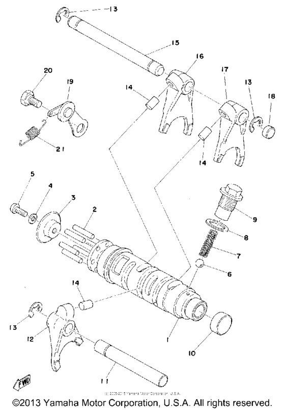Shift shaft