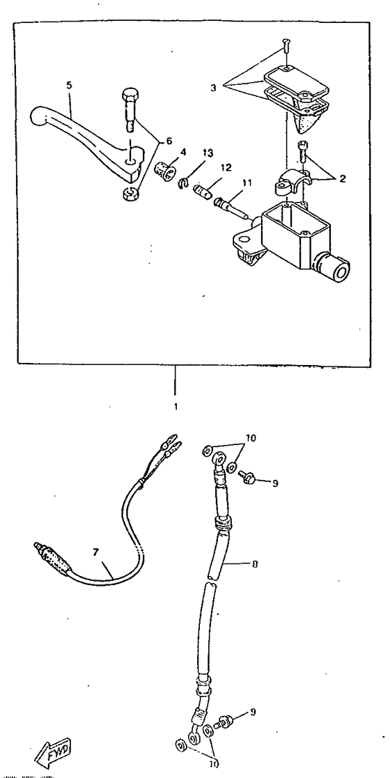 Front master cylinder