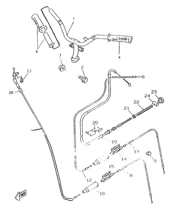 Steering handle & cable