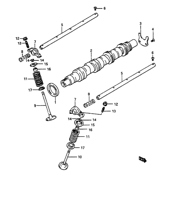 Cam shaft and valve