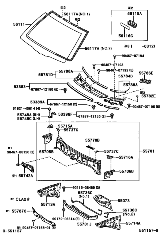 Cowl Panel & Windshield Glass