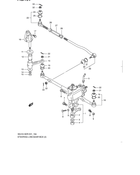 Steering link and gear box
