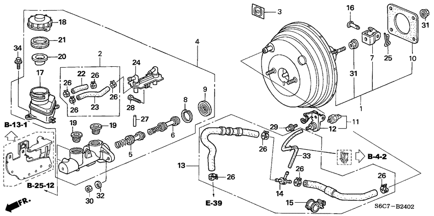 Brake master cylinder/ master power