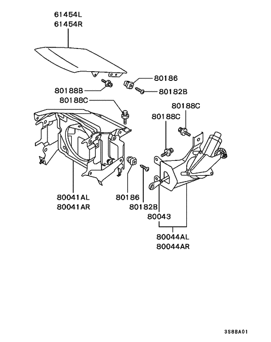 Headlamp pop up device