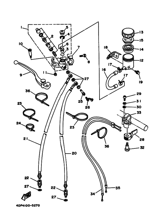 Front master cylinder