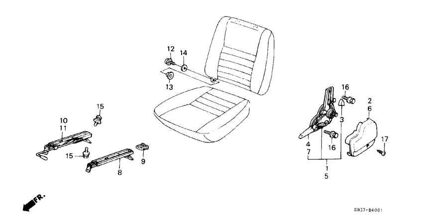 Front seat components