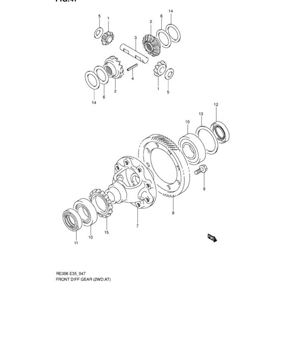 Front defferential gear
