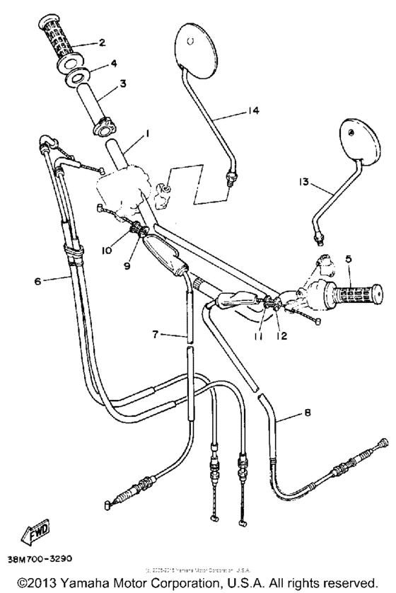 Handlebar - cable