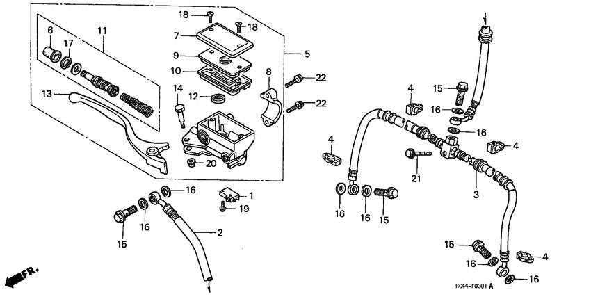 Fr. brake master cylinder