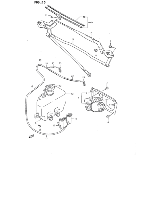 Front windshield wiper