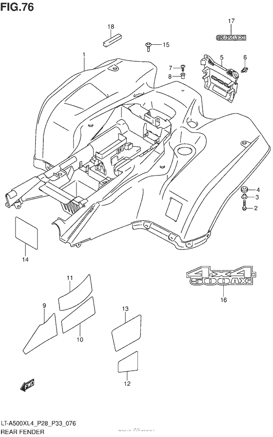 Rear Fender (Lt-A500Xzl4 P33)