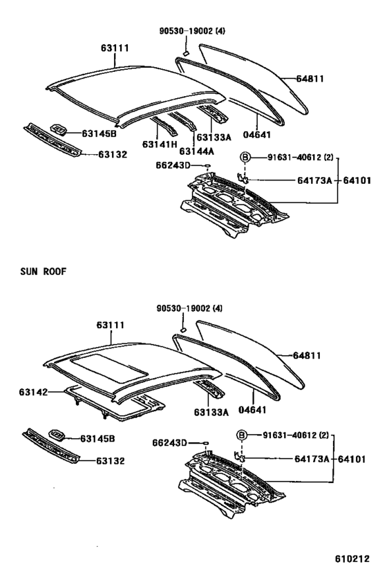 Roof Panel & Back Window Glass