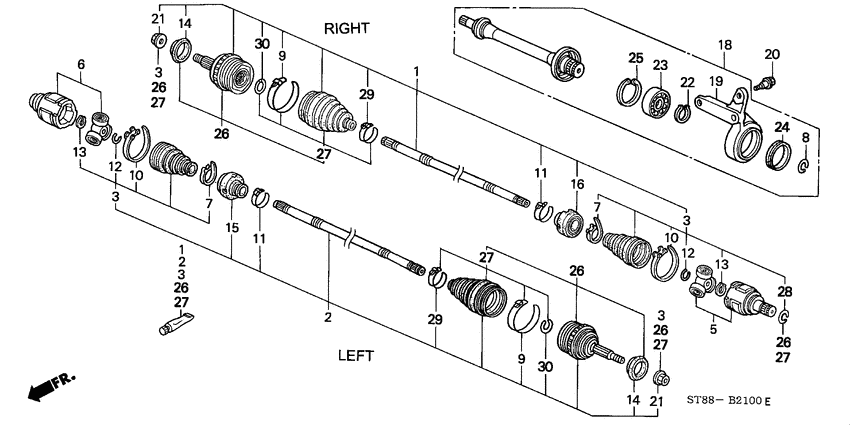 Front driveshaft/ half shaft