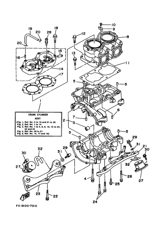 Cylinder. crankcase