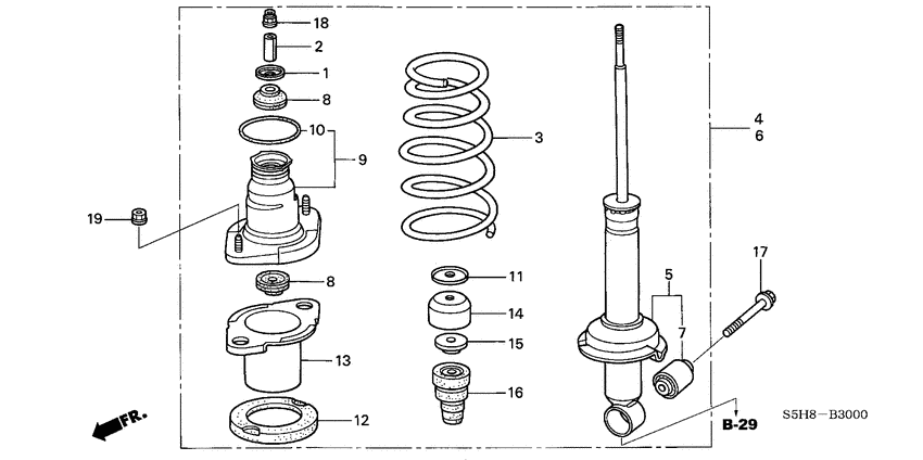 Rear shock absorber