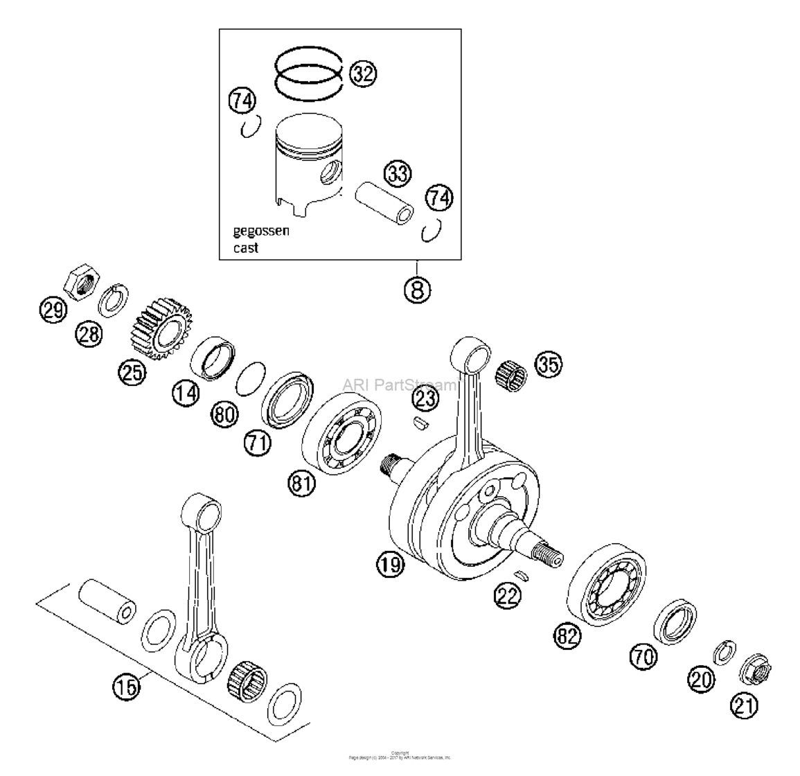 Crankshaft, Piston